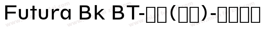 Futura Bk BT-常规(中欧)字体转换